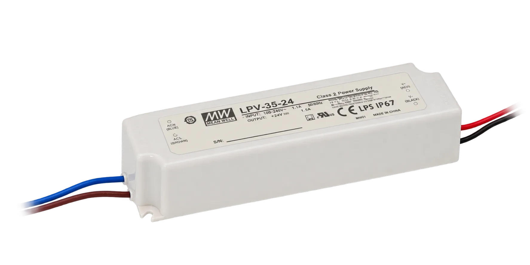 MEAN WELL LPV-35 series power supply illustration