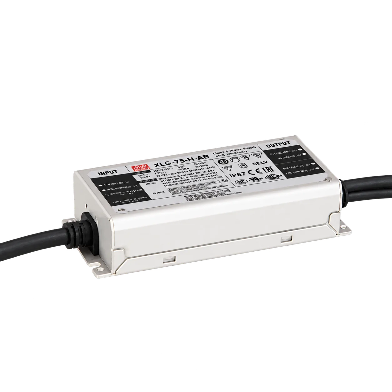 MEAN WELL XLG-75 series power supply illustration