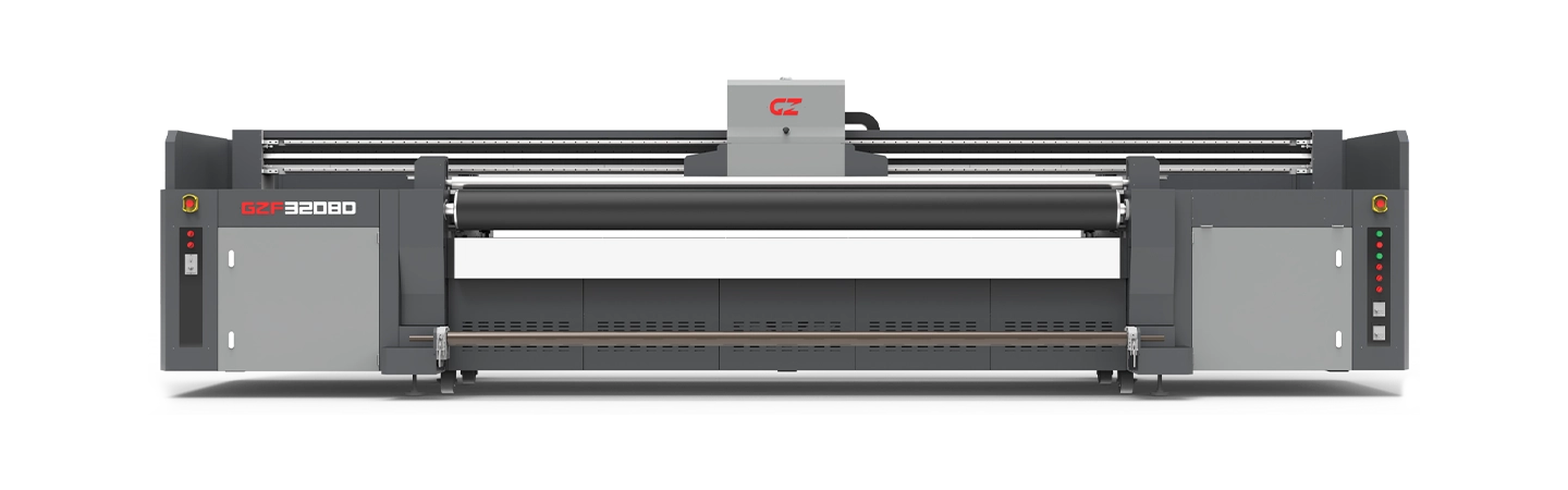 3.2m hybrid with belt system UV printer / 2nd generation body structure/up to 8xRicoh Gen6heads