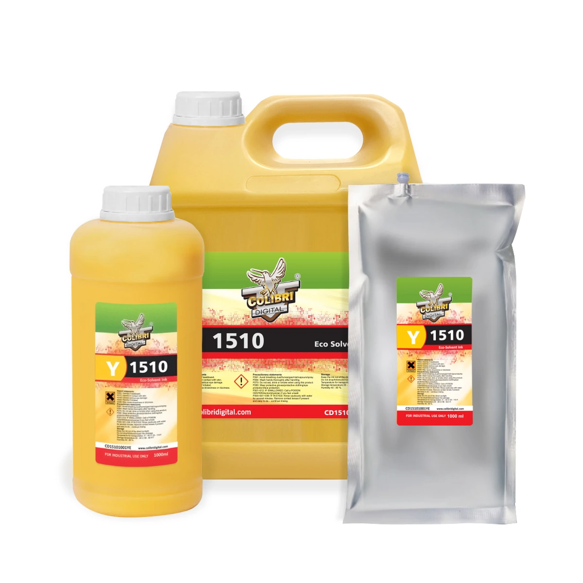 Colibri 1510 Series ECO INK, BLACK, 1L POUCH — Original product-range photograph; selected colour and pack size remain specified in the product title.