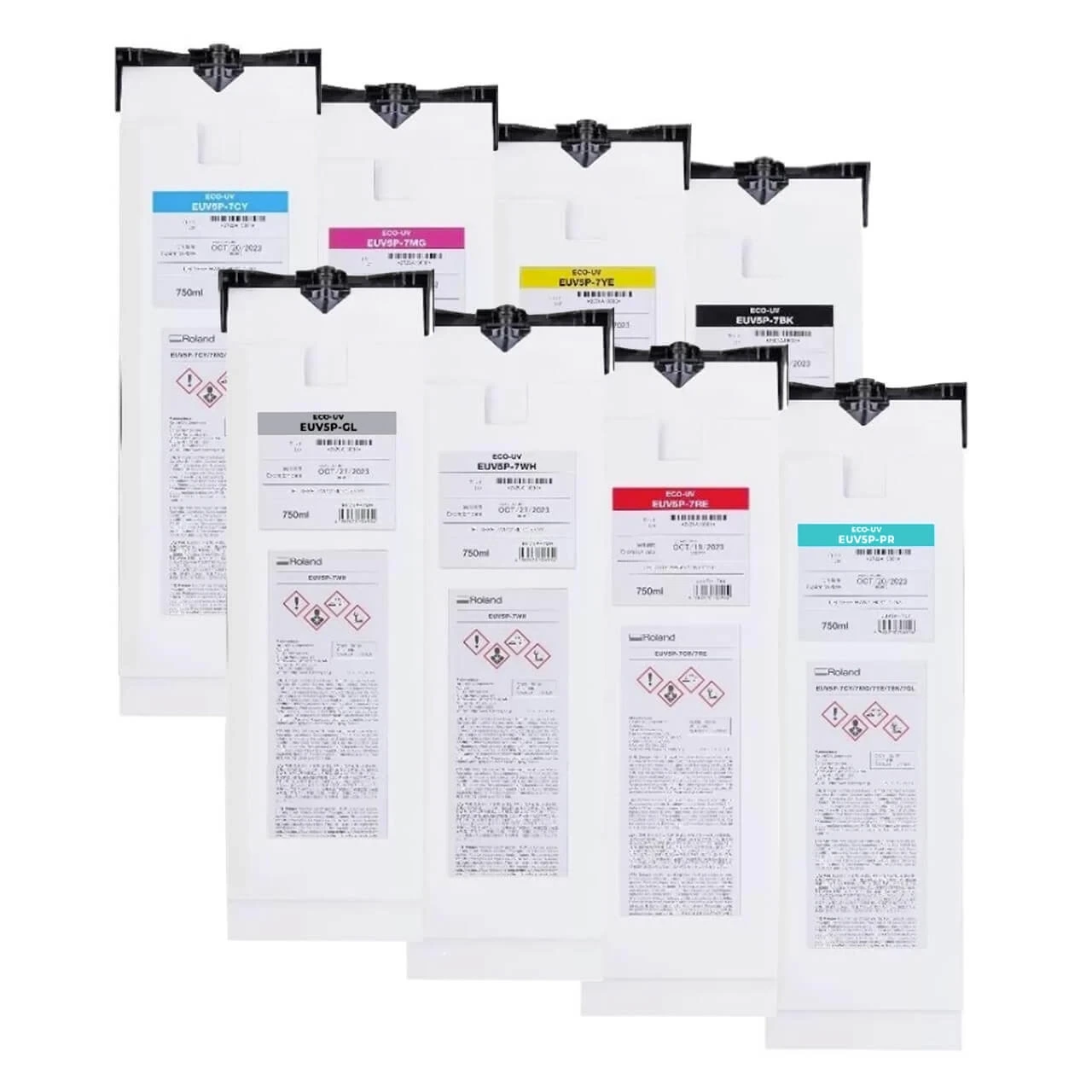 EUV5P 750ml range — selected EUV5P-7BK black pouch only; historical packaging reference