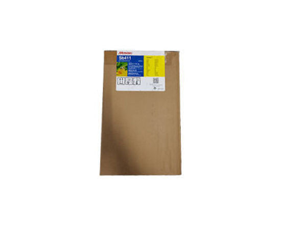 Original Mimaki SB411 INK, YELLOW, 2L — Supplier photograph matched by SB411 ink family, colour and 2L pouch. Original owner catalogue code is preserved.