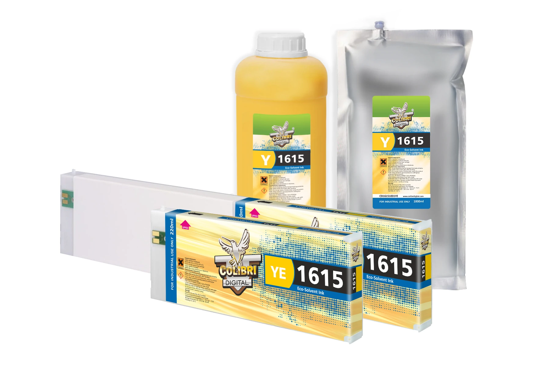 Colibri 1615 Series ECO INK, BLACK, 1L POUCH — Original product-range photograph; selected colour and pack size remain specified in the product title.