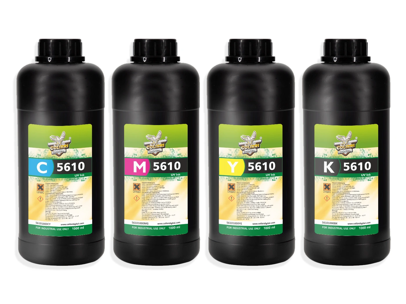 Colibri 5610 Series UV INK, CYAN, 1L — Original product-range photograph; selected colour and pack size remain specified in the product title.