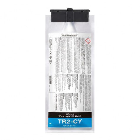 TrueVIS TR2 Ink Pouch Cyan, 500cc — Supplier catalogue product photograph matched to the exact original catalogue code TR2-CY.