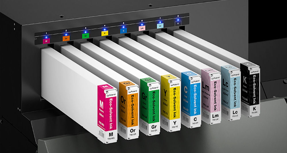 Eco-Sol Ink Cartridge Magenta, 500cc — Manufacturer TR3 range photograph. Selected ink colour and 500ml quantity are specified in the product title; not an individual-colour photograph.